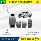 KIT Pedaleira de Carro E Descanso de PÉ 100% AÇO INOX modelo do carro Chevrolet Montana 2019 Acima Envio Rápido Brasil