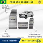KIT Pedaleira de Carro E Descanso de PÉ 100% AÇO INOX modelo do carro Chevrolet Spin At 2013 Acima Envio Rápido Brasil
