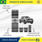 KIT Pedaleira de Carro E Descanso de PÉ 100% AÇO INOX modelo do carro Volkswagen Amarok Manual 2010 acimaEnvio Rápido Brasil