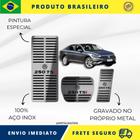KIT Pedaleira de Carro E Descanso de PÉ 100% AÇO INOX modelo do carro Volkswagen Jetta 250 Tsi Automático 2011 acima Envio Rápido Brasil