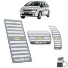 Kit pedaleira + descanso chevrolet meriva aço inox - JR PARTS