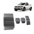 Kit pedaleira + descanso volkswagen saveiro g7 preto - JR PARTS