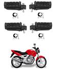 Kit Pedaleiras Apoio Honda CBX 250 Twister 2001/2008 4 Peças