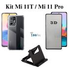 Kit Película 3D de Vidro + Capinha + Suporte de Mesa para Xiaomi Mi 11 T