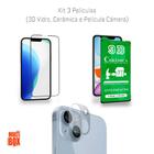 Kit Película 3D de Vidro + Película de Cerâmica + + Película de Câmera Para Iphone 14 Plus