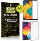 Kit Película 3D Fácil Aplicação Samsung Galaxy A20 Película 3D + Capa Anti Impacto - Armyshield