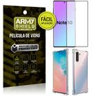 Kit Película 3D Fácil Aplicação Samsung Galaxy Note 10 Película 3D + Capa Anti Impacto - Armyshield
