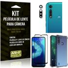 Kit Película de Câmera Moto G8 Power Lite + Película 3D + Capa Anti Impacto - Armyshield