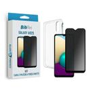 Kit Película de Cerâmica 9D Matte Fosca + Capa Transparente Samsung Galaxy A02S