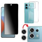 Kit Película para Redmi Note 13 Pro 5G + Strass Prata + Capa