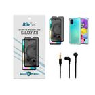 Kit Película Privacidade 3D + Capa Transparente + Fone de Ouvido Samsung Galaxy A71