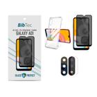 Kit Película Privacidade 3D + Capa Transparente + Película de Câmera Samsung Galaxy A01