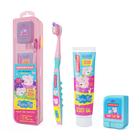 Kit Peppa Pig Creme Dental Escova Dente Fio Dental Crianças