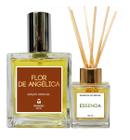 Kit Perfume Feminino Flor Angélica 100Ml + Difusor Para Casa