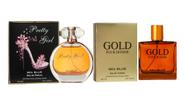 Kit Perfumes Gold Masculino + Pretty Girl 100ml Sea Blue Importados