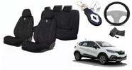 Kit Personalizado Premium Captur 2017-2024 + Volante + Chaveiro - Aero Print