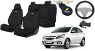 Kit Personalizado Tecido Agile 2009-2016 + Capa de Volante + Chaveiro GM