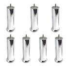 Kit Pes Para Cama Box na Cor Cromado Com Altura de 18cm deixando sua Cama Mais Elevada Com 6 Unidades