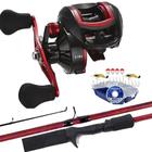 Kit Pesca Carretilha 19 Rolamentos Com Vara 1,80mts Com Estojo n2