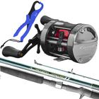 Kit Pesca Pesada Carretilha Caster Power + Vara 30lb Alicate