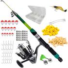 Kit Pesca Profissional Vara Molinete Anzol Boia Milho Estojo