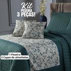 Kit Peseira Decoração Quarto Elegante com Capa de Almofada Casal 3 Peças. - Textilar