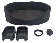 Kit Pet Grande Cama Europa Potes Água Ração Coleira Bolinha - Supri Pets