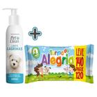 Kit Pet Limpo com 1 Lenço Umedecido Turma da Alegria + 1 Limpa Lágrimas Pet Clean 100ml