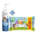 Kit Pet Limpo com 1 Limpa Orelhas Pet Clean 100g + 1 Lenço Umedecido Turma da Alegria