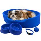 Kit Pet Médio Cama Europa Potes Água Ração Coleira Bolinha - Supri Pets