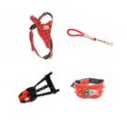 Kit Pet Pitbull Coleira Spike Peitoral Focinheira Guia Couro