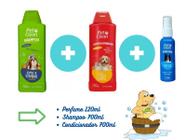 Kit PetClean Shampoo Bomba Vitamina + Condicionador Perfume Banho e Tosa Cães Gato