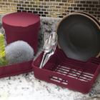 Kit Pia Bordo com 10 Esponjas Inox Tamanho P Moda Do Chef