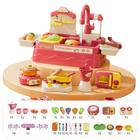 Kit Pia Eletrica De Cozinha Infantil Com 42 Acessorios Vegetais Fogão