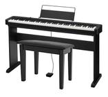 Kit Piano Digital Casio CDP-S110 Bk 88 Teclas + Estante CS-46 + Banqueta