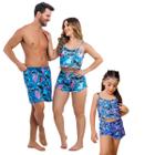 Kit Pijama Família Stitch Curto Adulto Baby Doll Infantil Short Filha