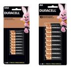 Kit Pilha Duracell Alcalina Cartela Aa 16 + Aaa 16 Alcalina