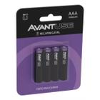 Kit Pilhas Recarregáveis Aaa Com 04 Unidades 1000mah - Avant