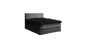 Kit Pillow Top Casal Size Com 2 Travesseiros Siliconados Preto