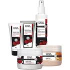 Kit pimenta negra creme fluido gel serum esfoliante apricot média abrasão 300g