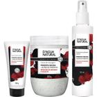 Kit pimenta negra creme serum e fluido redução dagua natural