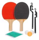 Kit Ping Pong 2 Raquete Tênis De Mesa 3 Bolinha Com Rede 1,20M - Brasport