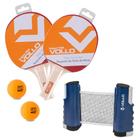 Kit Ping Pong 2 Raquetes 2 Bolas e 1 Rede Retratil Vollo