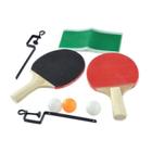Kit Ping Pong 2 Raquetes 3 Bolas Com Rede e Suportes De Mesa