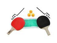 Kit Ping-Pong 2 Raquetes + Suporte + Rede + 3 Bolinhas Bel