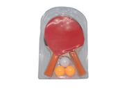 Kit Ping Pong Com 2 Raquetes Madeiras E 3 Bolinhas