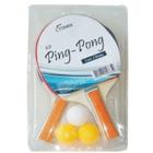 Kit Ping Pong Com 3 Bolas Raquetes De Madeira- Toymix