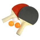 Kit ping pong com 3 bolinhas e 2 raquete tênis de mesa