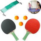 Kit Ping Pong com Rede, 2 Raquetes e 3 Bolinhas - Diversão Garantida - DDG TOYS