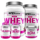 Kit Pink Whey 900g + Pink Energy + Colágeno + BCAA 250g